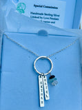 Linked By Love Personalised Silver Pendant