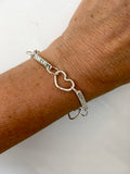 Linked By Love Personalised Silver Bracelet