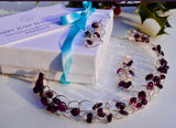Birthstone Silver Crochet 2 row Bracelet