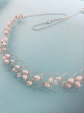 Ivory/Cream Pearl Crochet Necklace