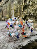 Celebration Birthstone Silver Wire Crochet Cuff