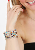 Celebration Birthstone Silver Wire Crochet Cuff