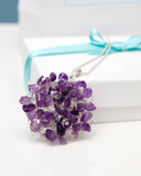 Celebration Birthstone Silver Crochet Pendant