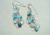 Birthstone Silver Crochet Earrings