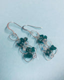 Emerald Crochet Drop Earrings