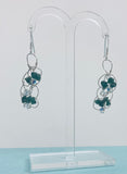 Emerald Crochet Drop Earrings