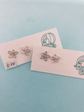 Silver Flower Stud Earrings