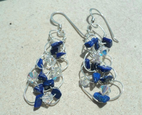 Birthstone Silver Crochet Earrings – Libby Jubb Jewellery