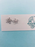 Silver Flower Stud Earrings