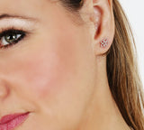 Silver Flower Stud Earrings