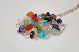 Celebration Birthstone Silver Crochet Pendant