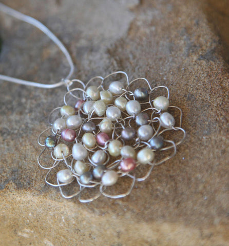 Pearl Crochet Pendant