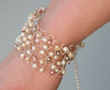 Pearl Crochet Cuff