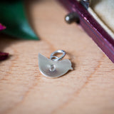 Personalised Silver Circle Pendant With Bird And Chick