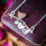 Personalised Silver Bird With Pearl And Chick Necklace